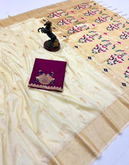 Malhar jumkha paithani silk catalogue sarees online shopping